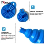 2Pcs Foldable Car Engine Funnel Silicone Liquid Funnel Washer Engine Oil Petrol Change Tools for Motorcycle Car Acesssories - Image 3